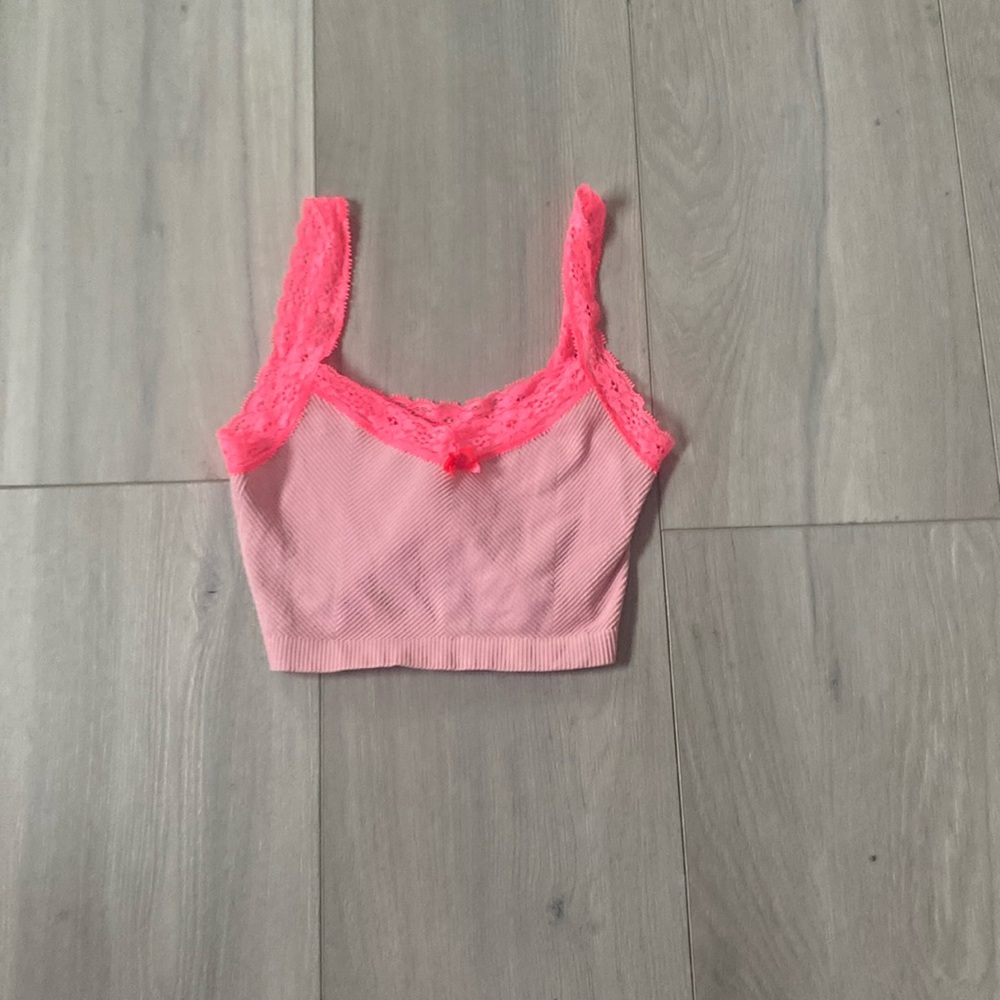 Hollister Pink Laced Tank Top